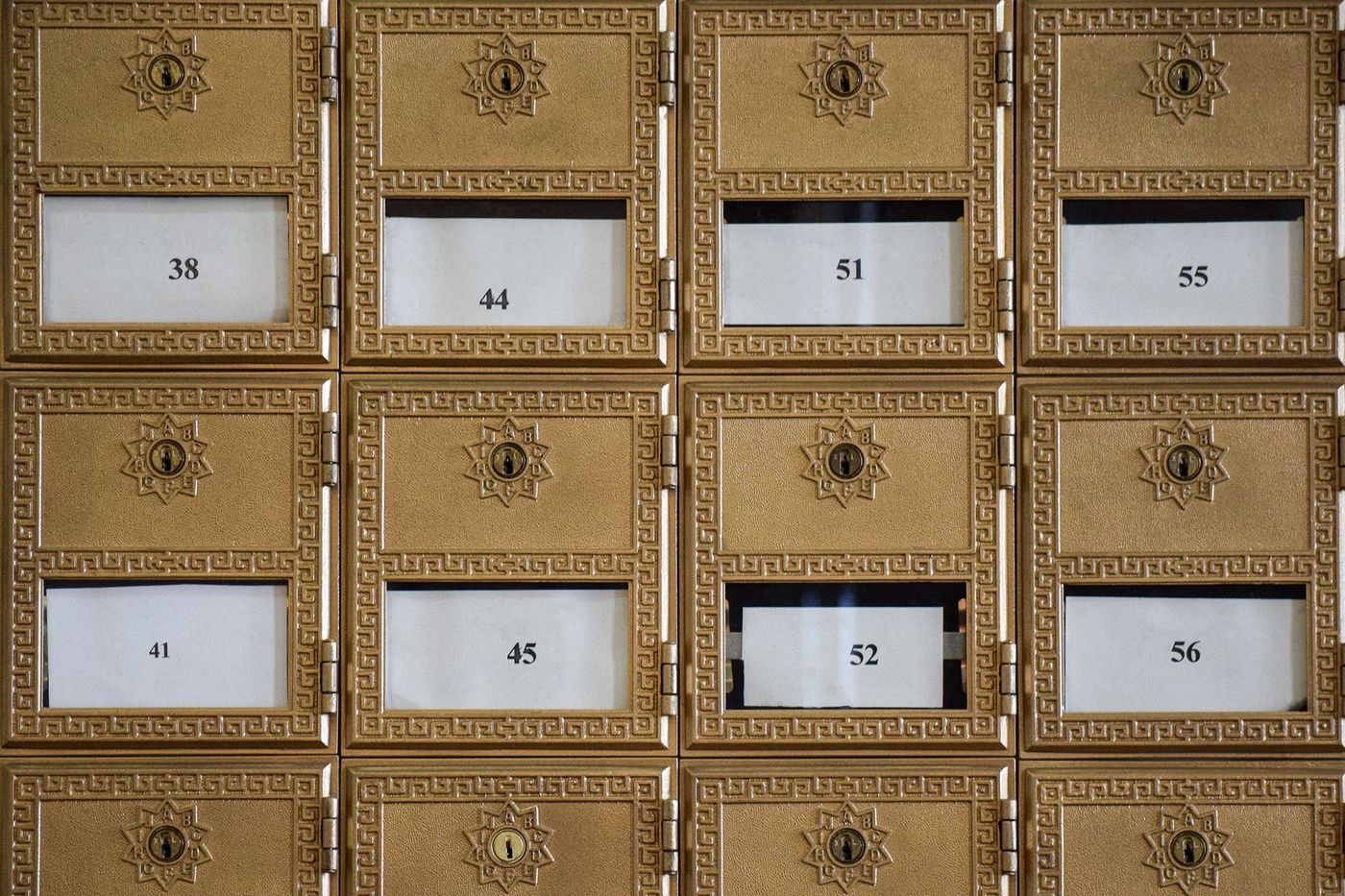 Original brass mailboxes