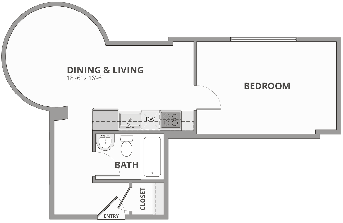 Radical, a selected floor plan illustrated by Tetyana Legunyak in Adobe Illustrator